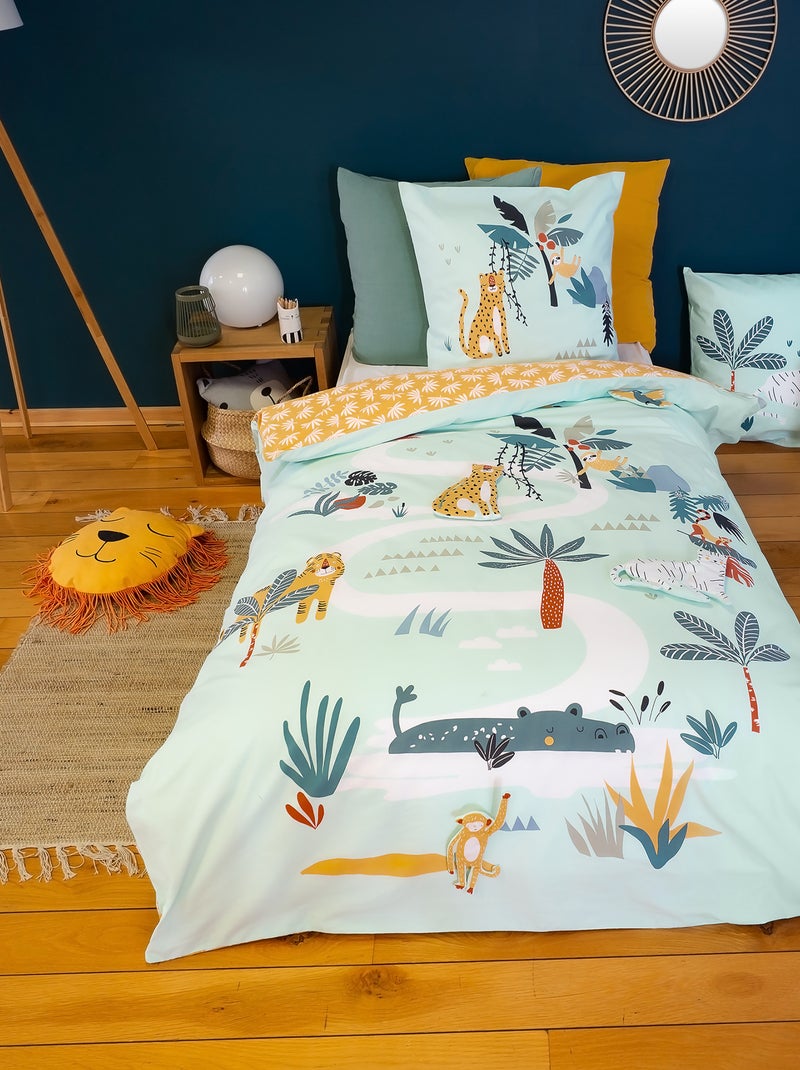 Juego de cama selva - Individual Blanco - Kiabi