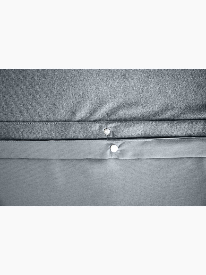 Juego de cama Sensación Franela - Suavidad y calor absolutos Gris antracita - Kiabi