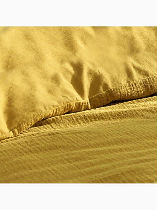 Juego de cama sienna + 2 fundas de almohada 63x63 cm – doble cara gasa de algodón y algodón 57 hilos - Kiabi