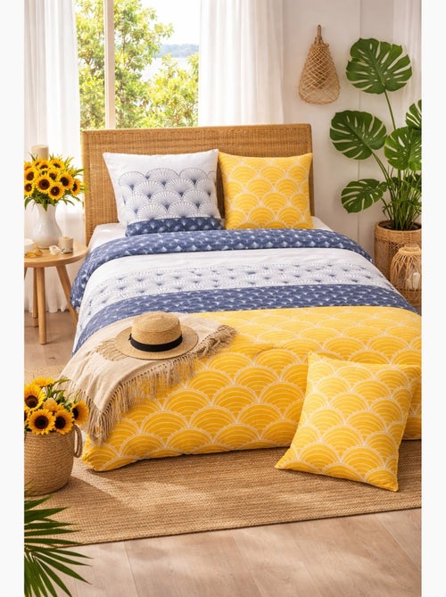 Juego de cama SOL Gráfico - 100% algodón - Kiabi Juego de cama SOL Gráfico - 100% algodón - Kiabi