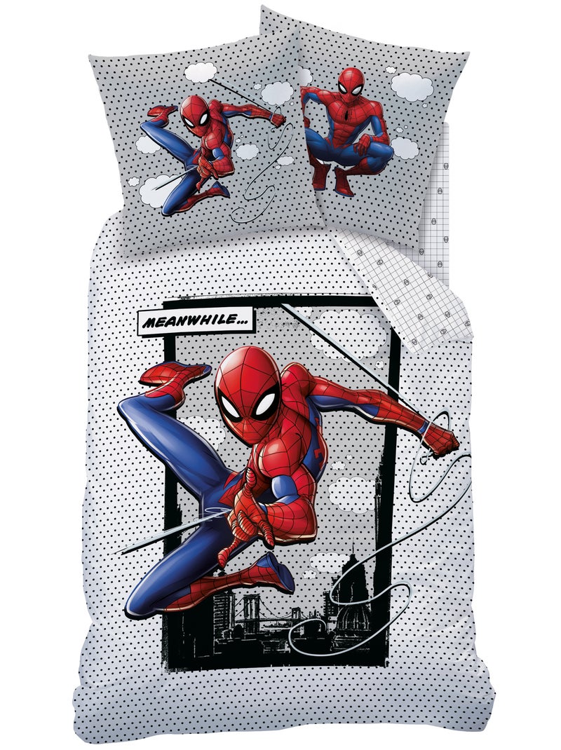 Juego de cama 'Spider-Man' - Individual gris/rojo - Kiabi