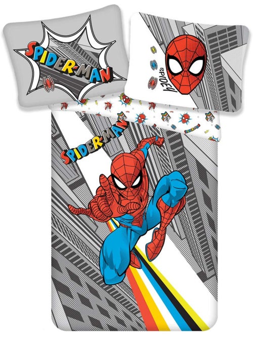 Juego de cama spider-man 100% algodón – funda 140 x 200 + almohada 70 x 90 spiderman - Kiabi Juego de cama spider-man 100% algodón – funda 140 x 200 + almohada 70 x 90 spiderman - Kiabi