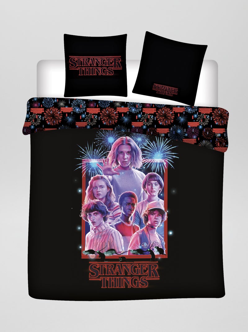 Juego de cama 'Stranger Things' - Doble negro - Kiabi