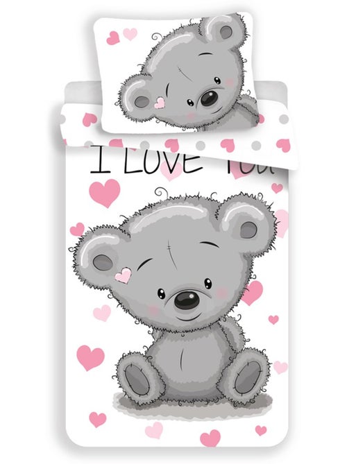 Juego de cama teddy de algodón 140 x 200 con funda de almohada 70 x 90 - Kiabi Juego de cama teddy de algodón 140 x 200 con funda de almohada 70 x 90 - Kiabi