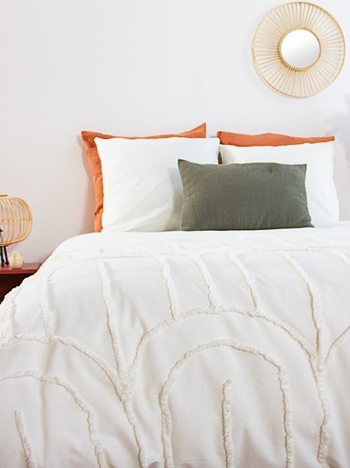 Juego de cama tuftado para 2 personas - 240 x 220 cm y 260 x 240 cm - 2 piezas - Kiabi