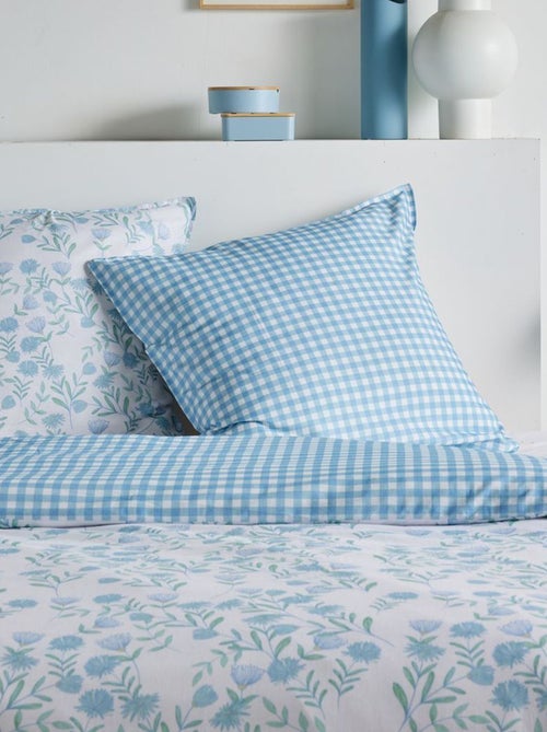 Juego de cama vichy reversible - 2 personas - Kiabi