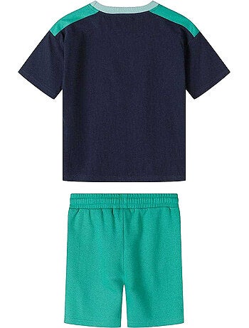 Juego de camiseta y shorts diseño detalle en contraste niños - minoti