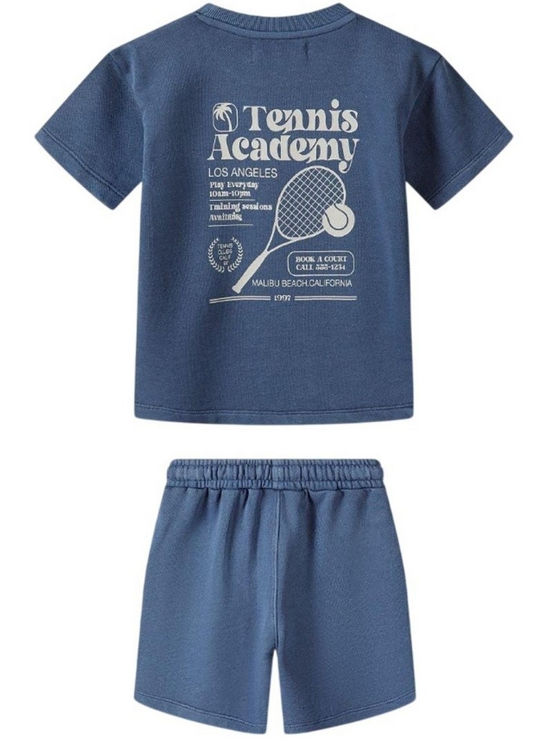 Juego de camiseta y shorts diseño tennis niños - minoti Azul - Kiabi