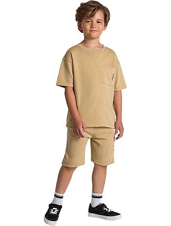 Juego de camiseta y shorts diseño texto niños - minoti
