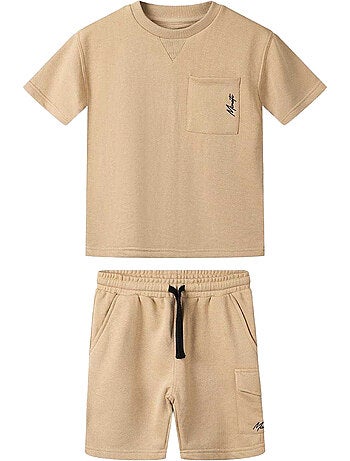 Juego de camiseta y shorts diseño texto niños - minoti