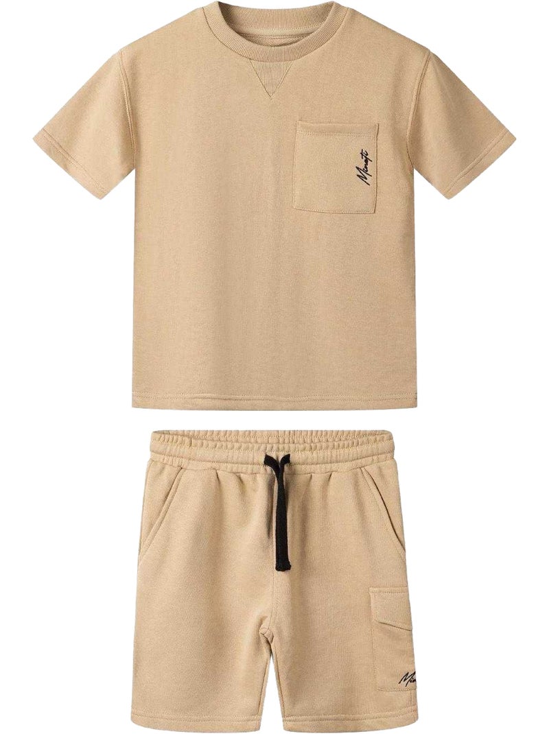 Juego de camiseta y shorts diseño texto niños - minoti Beige - Kiabi