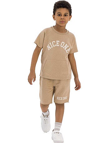 Juego de camiseta y shorts diseño texto niños - minoti