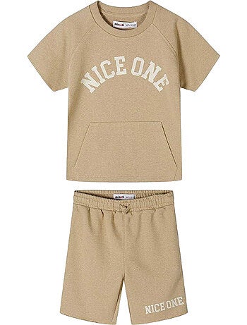 Juego de camiseta y shorts diseño texto niños - minoti