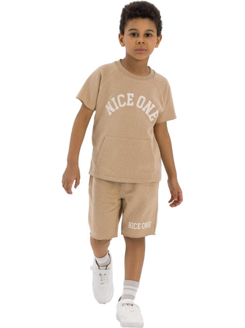 Juego de camiseta y shorts diseño texto niños - minoti - Kiabi Juego de camiseta y shorts diseño texto niños - minoti - Kiabi