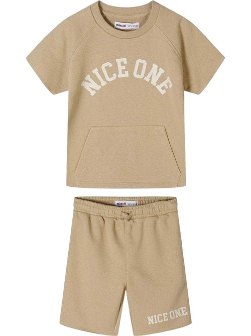Juego de camiseta y shorts diseño texto niños - minoti - Kiabi Juego de camiseta y shorts diseño texto niños - minoti - Kiabi