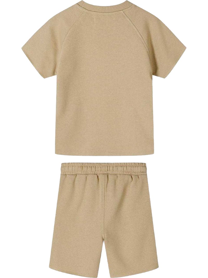Juego de camiseta y shorts diseño texto niños - minoti Beige - Kiabi