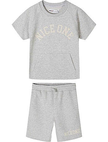 Juego de camiseta y shorts diseño texto niños - minoti