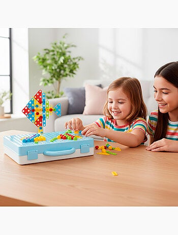 Juego de construcción maletín con taladro smart theory