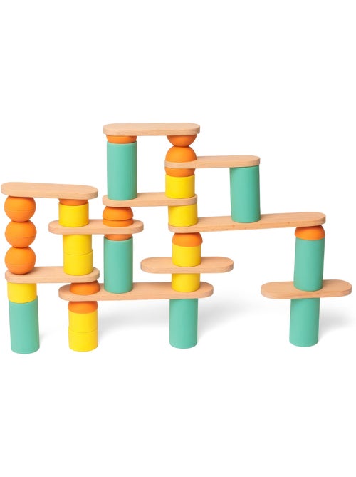 Juego de construcción y equilibrio de madera stix | oppi® - Kiabi
