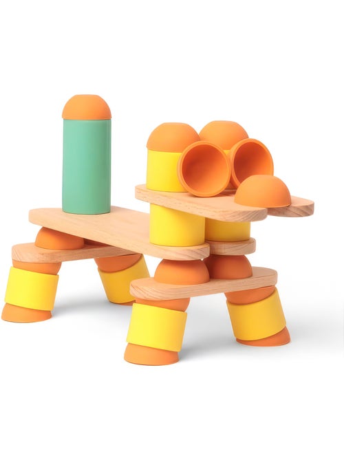 Juego de construcción y equilibrio de madera stix | oppi® - Kiabi