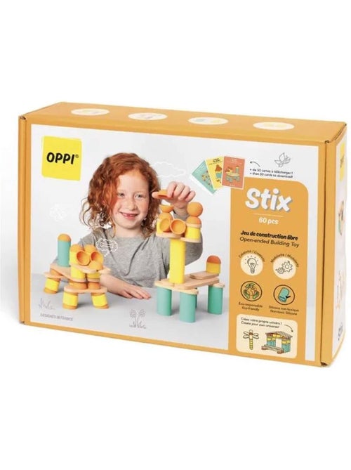 Juego de construcción y equilibrio de madera stix | oppi® - Kiabi