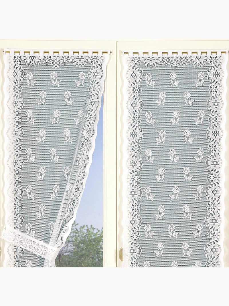 Juego de cortinas «bonne-femme» con pinzas Blanco - Kiabi