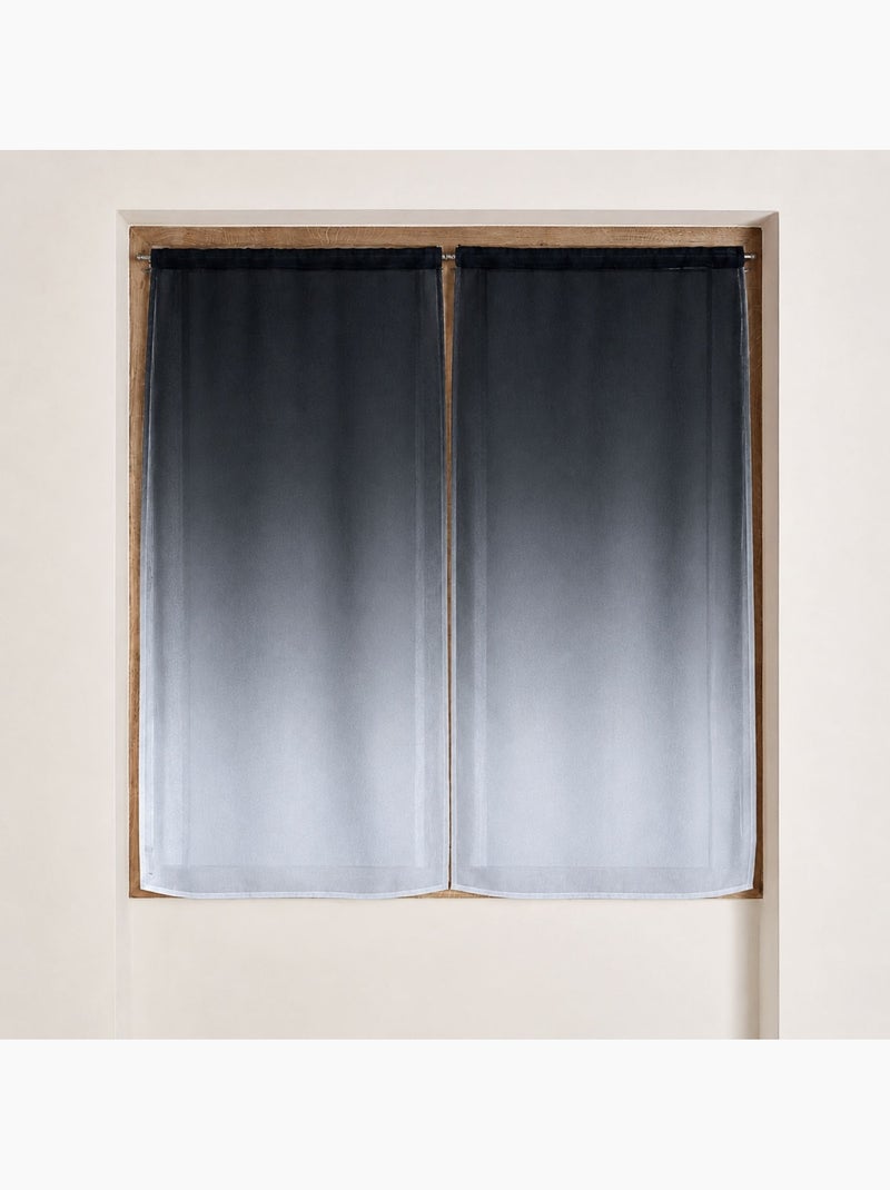 Juego de cortinas transparentes con degradado de colores Gris claro - Kiabi