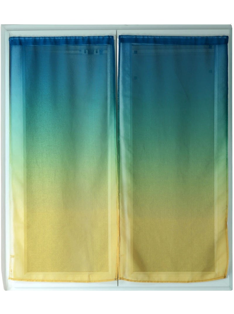 Juego de cortinas transparentes con degradado de colores Verde - Kiabi