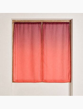 Juego de cortinas transparentes con degradado de colores