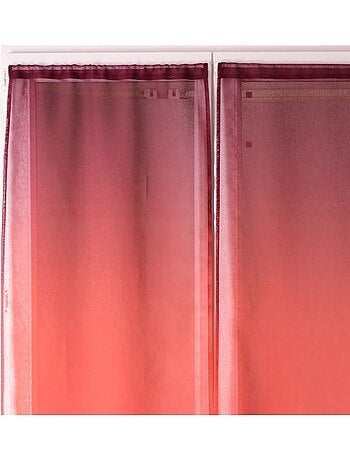 Juego de cortinas transparentes con degradado de colores
