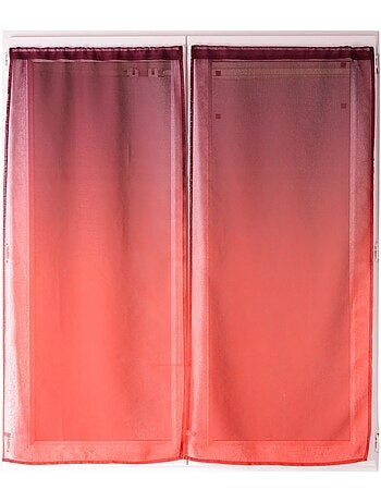 Juego de cortinas transparentes con degradado de colores
