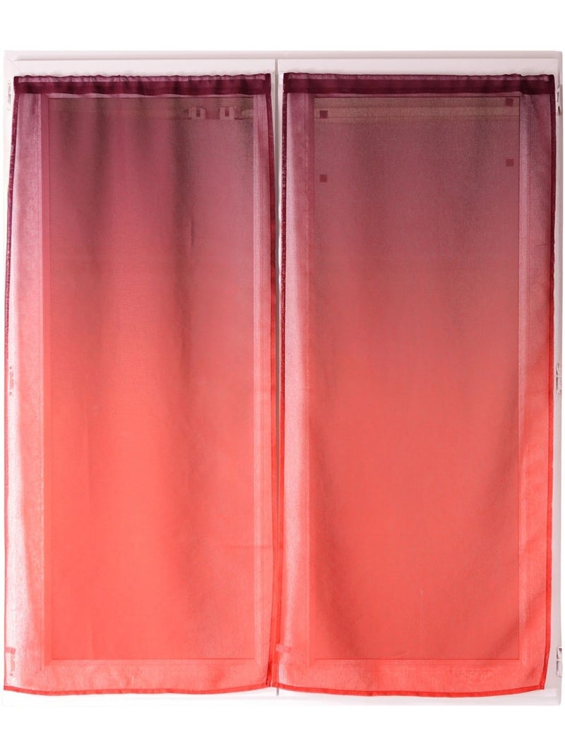 Juego de cortinas transparentes con degradado de colores Violeta ciruela - Kiabi