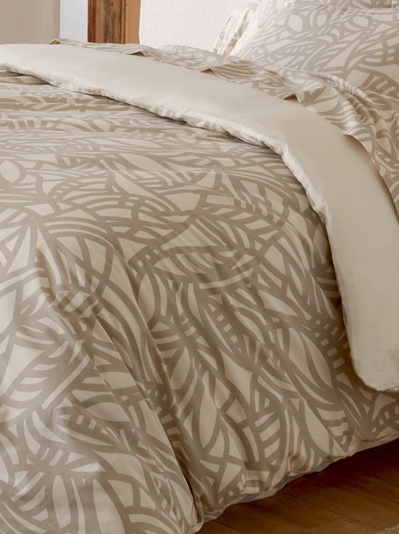 Juego de edredón con estampado gráfico Beige - Kiabi