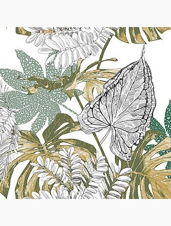 Juego de edredón estampado jungla dorada