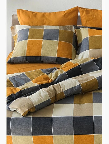 Juego de funda de edredón + 2 FA 65x65 cm franela de algodón