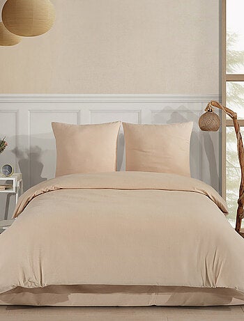 Juego de funda de edredón + 2 FA 65x65 cm franela de algodón