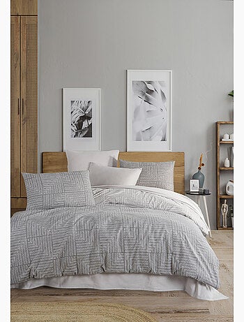 Juego de funda de edredón + 2 FA 65x65 cm franela de algodón