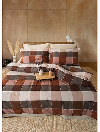 Juego de funda de edredón + 2 FA 65x65 cm franela de algodón