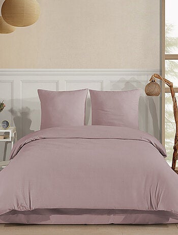 Juego de funda de edredón + 2 FA 65x65 cm franela de algodón