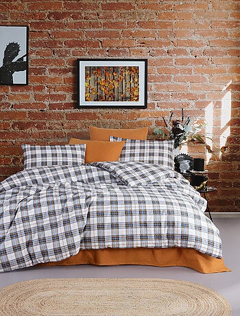 Juego de funda de edredón + 2 FA 65x65 cm franela de algodón