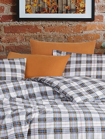 Juego de funda de edredón + 2 FA 65x65 cm franela de algodón