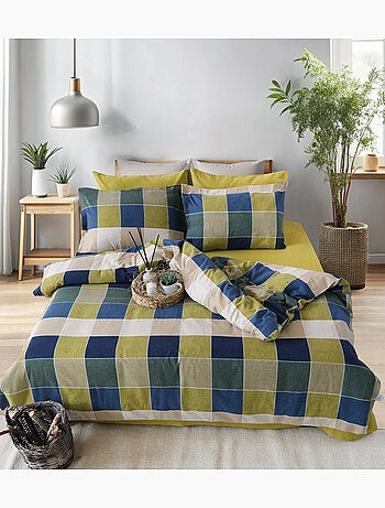 Juego de funda de edredón + 2 FA 65x65 cm franela de algodón