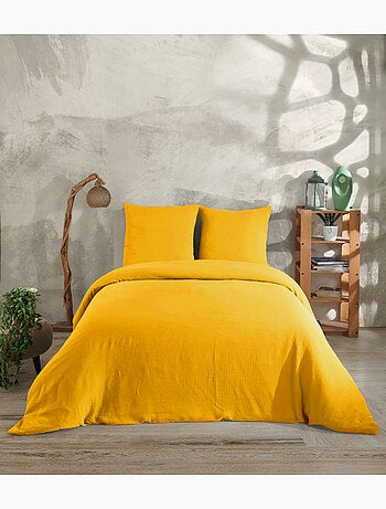 Juego de funda de edredón + 2 FA de gasa de algodón