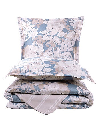 Juego de funda de edredón 240x220 cm+ 2 fundas de almohada 63x63cm de satén de algodón "Decor