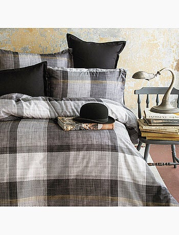 Juego de funda de edredón 240x220 cm+ 2 fundas de almohada 63x63cm de satén de algodón "Dunloe