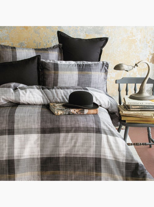 Juego de funda de edredón 240x220 cm+ 2 fundas de almohada 63x63cm de satén de algodón "Dunloe" - Kiabi Juego de funda de edredón 240x220 cm+ 2 fundas de almohada 63x63cm de satén de algodón "Dunloe" - Kiabi