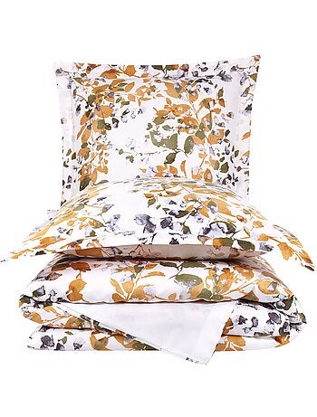 Juego de funda de edredón 240x220 cm+ 2 fundas de almohada 63x63cm de satén de algodón "Vienna