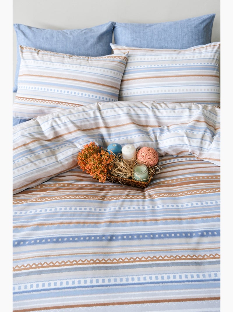 Juego de funda de edredón +funda de almohada 100% algodón Azul - Kiabi