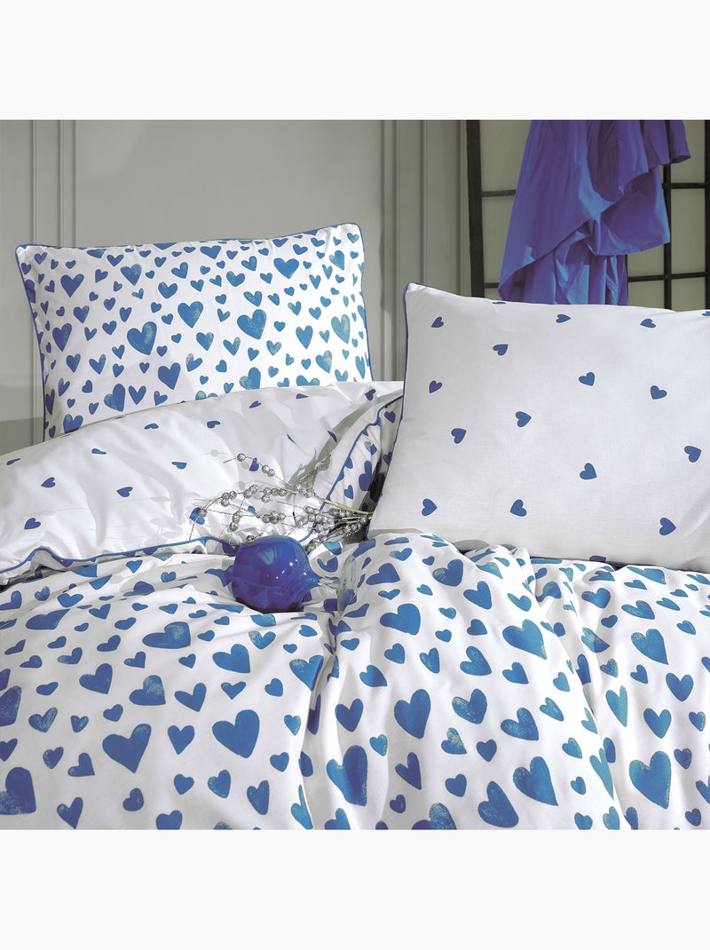 Juego de funda de edredón +funda de almohada 100% algodón Azul - Kiabi
