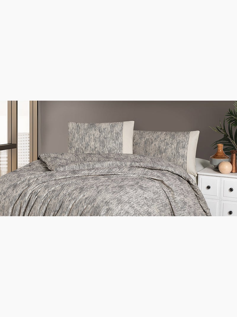 Juego de funda de edredón +funda de almohada 100% algodón Beige - Kiabi